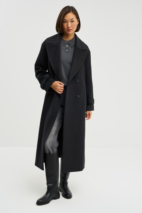 двубортное пальто 774841003 фотография