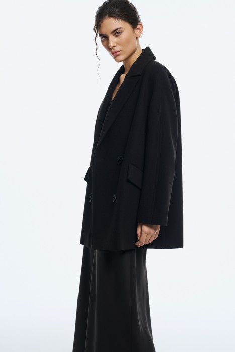 двубортное пальто 743305003 фотография