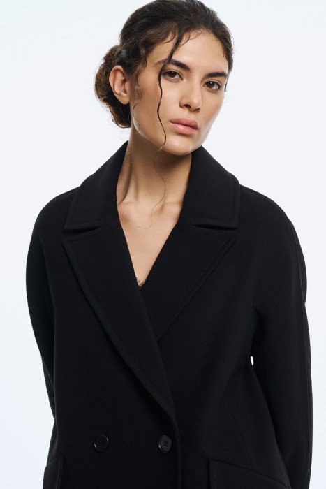 двубортное пальто из россии вид сбоку