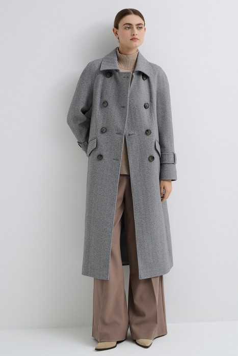 двубортное пальто 743969003 фотография