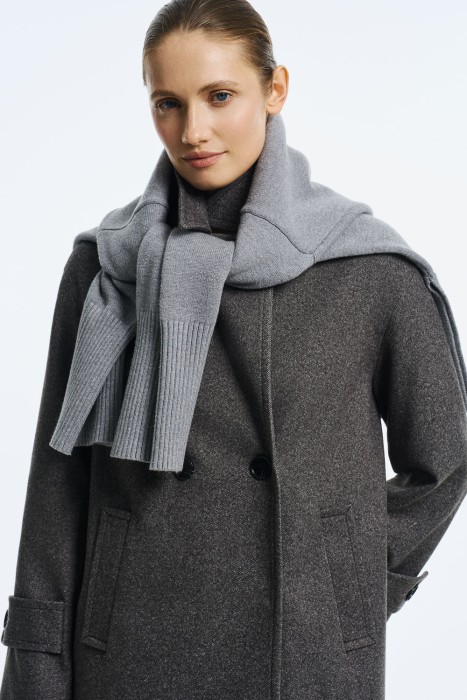 двубортное пальто 742666003 фотография