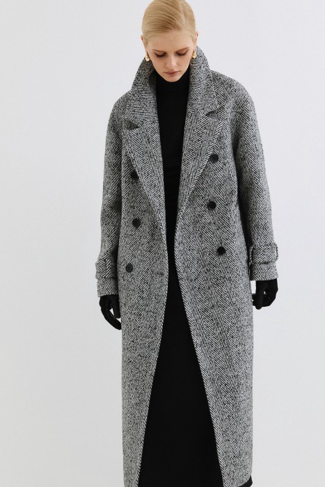 двубортное пальто 808672003 фотография