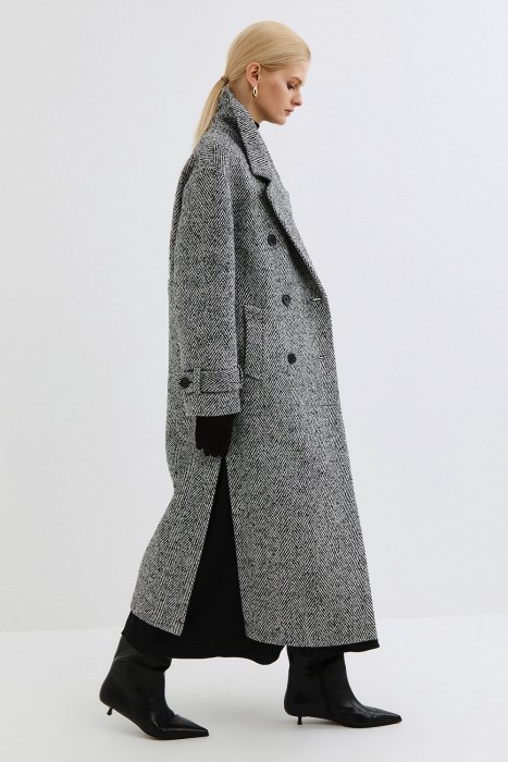 двубортное пальто по цене 10130 руб вид справа