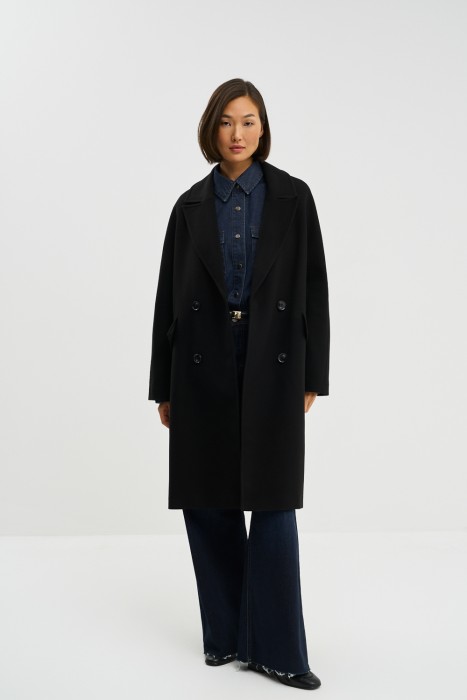 двубортное пальто 774566003 фотография
