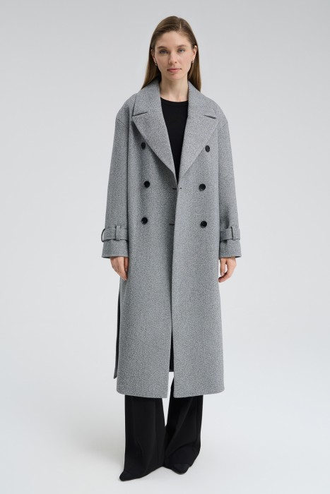двубортное пальто 718325003 фотография