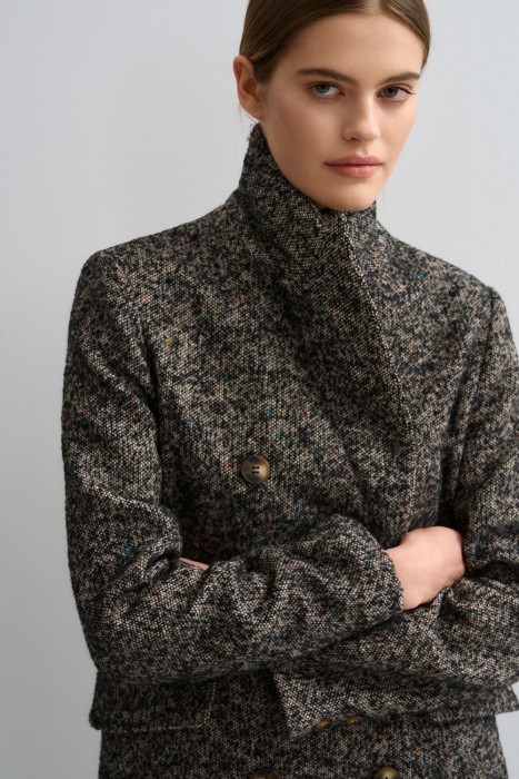 двубортное полупальто из россии вид сбоку