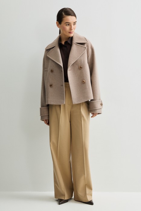 двубортное полупальто из россии вид сбоку