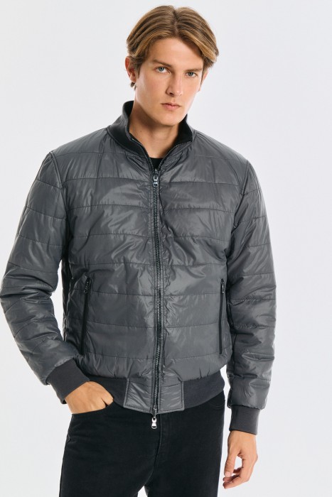 двухсторонняя куртка из натуральной кожи от бренда снежная королева вид слева