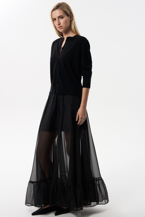 двуслойная юбка-макси по цене 2660 руб вид справа