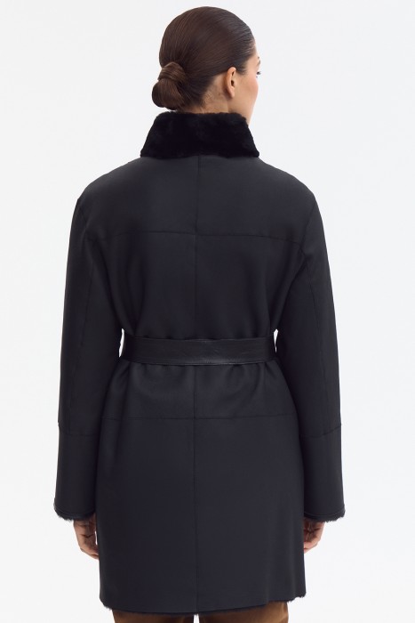 двусторонняя дубленка из овчины по цене 47280 руб вид справа