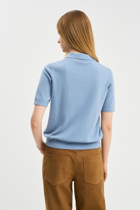 джемпер-поло с короткими рукавами по цене 1190 руб вид справа