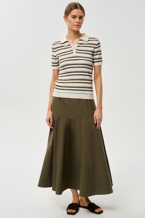 джемпер-поло в полоску из россии вид сбоку