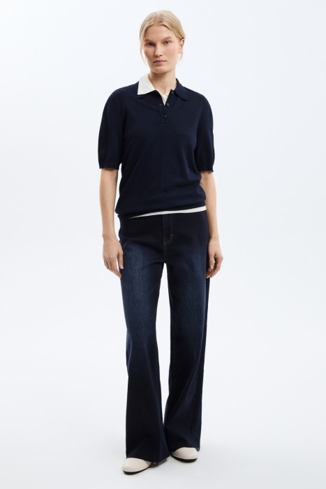 джемпер-поло от бренда снежная королева вид слева