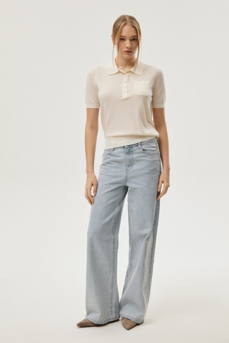 джемпер-поло от бренда снежная королева вид слева