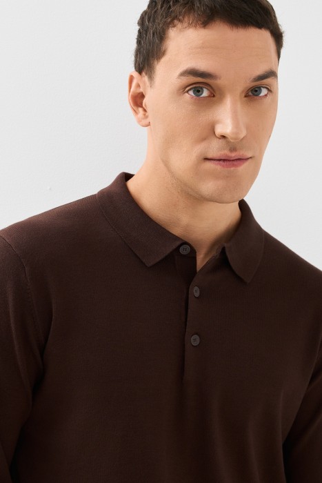 джемпер-поло от бренда снежная королева вид слева