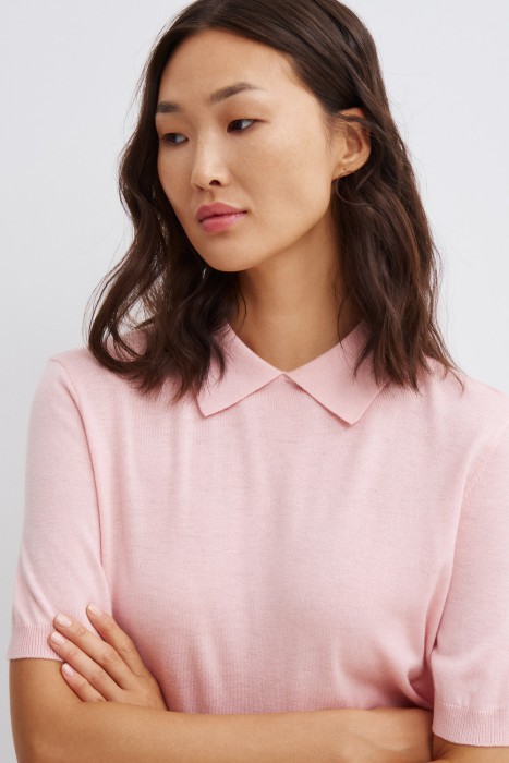 джемпер-поло от бренда снежная королева вид слева