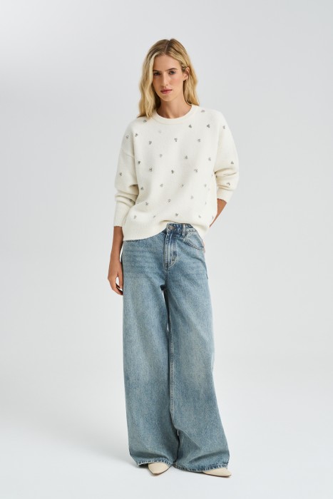 джемпер с декором 786396003 фотография