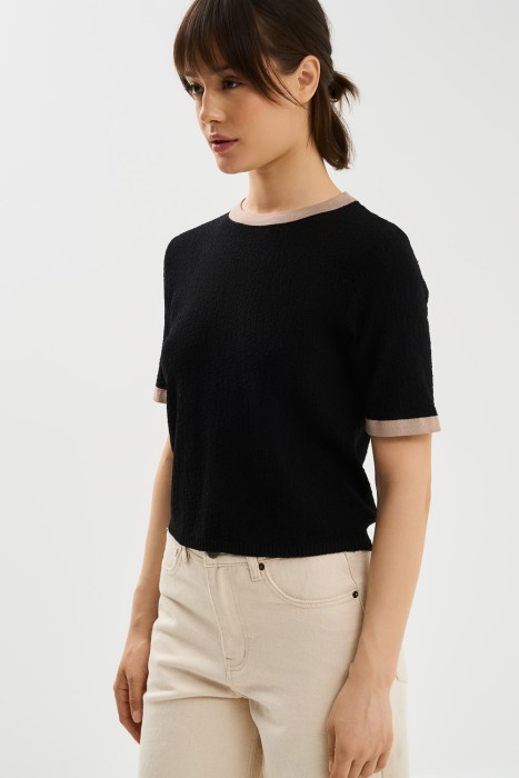 джемпер с короткими рукавами от бренда снежная королева вид слева