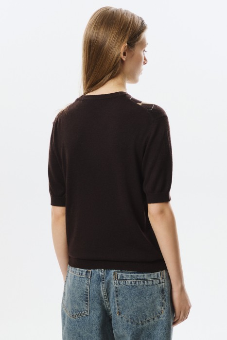 джемпер с короткими рукавами по цене 1480 руб вид справа