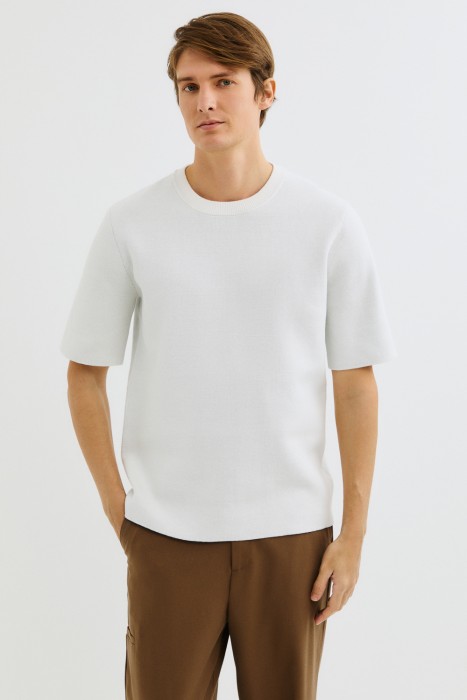 джемпер с короткими рукавами от бренда снежная королева вид слева