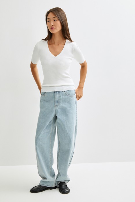 джемпер с короткими рукавами из россии вид сбоку