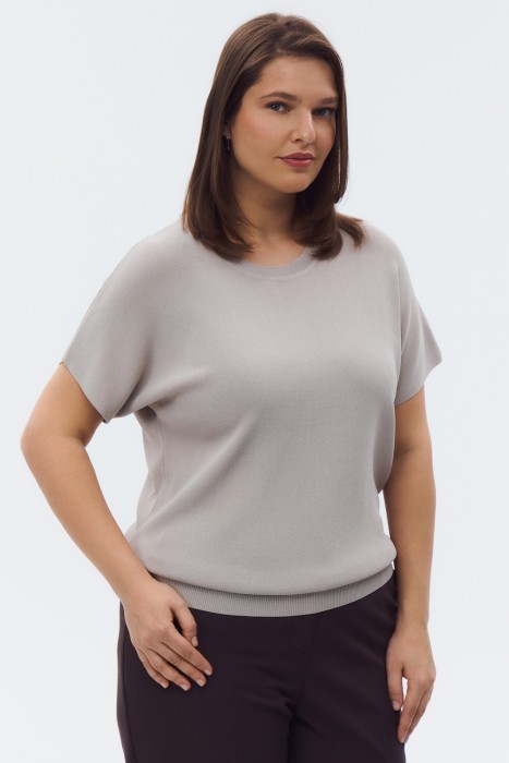 джемпер с короткими рукавами от бренда снежная королева вид слева