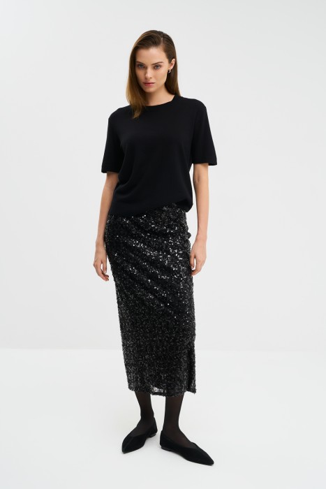 джемпер с короткими рукавами от бренда снежная королева вид слева