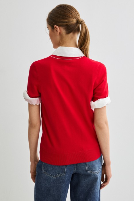 джемпер с короткими рукавами по цене 1360 руб вид справа