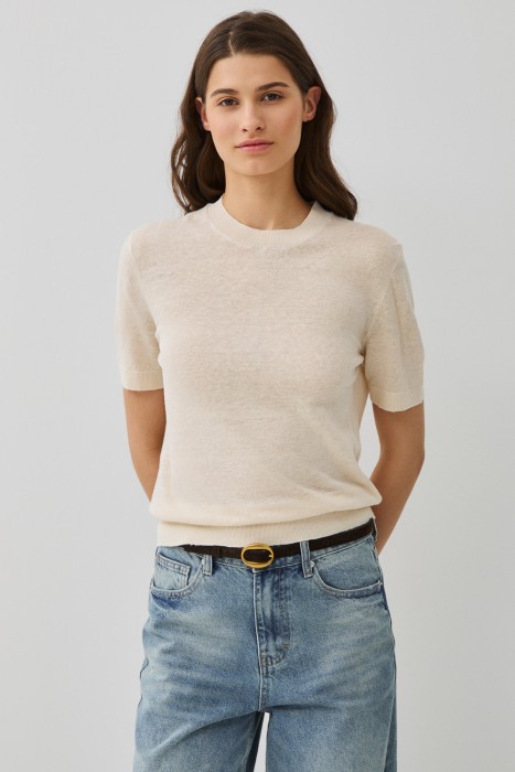 джемпер с короткими рукавами от бренда снежная королева вид слева