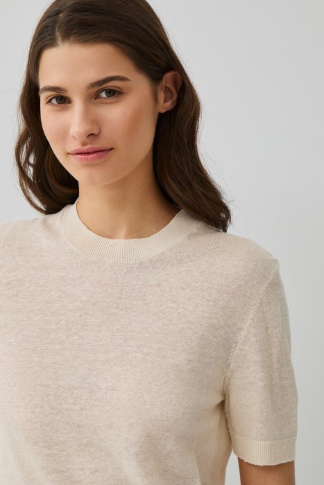 джемпер с короткими рукавами из россии вид сбоку