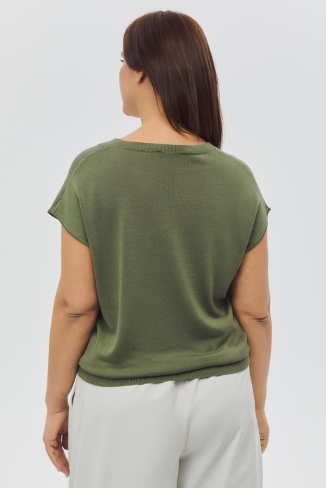 джемпер с короткими рукавами по цене 2680 руб вид справа