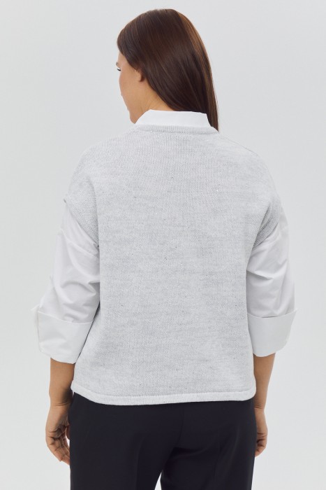 джемпер с короткими рукавами по цене 3680 руб вид справа