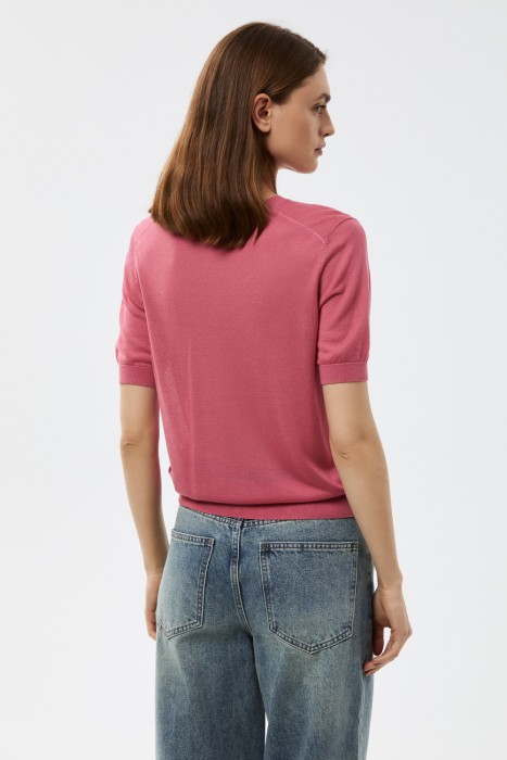 джемпер с короткими рукавами из россии вид сбоку