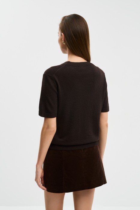 джемпер с короткими рукавами по цене 1200 руб вид справа