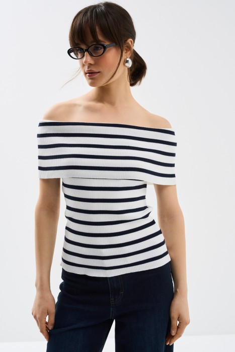 джемпер с открытыми плечами 756919003 фотография