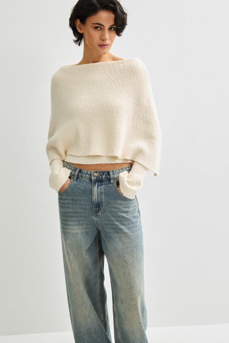 джемпер с отворотом от бренда снежная королева вид слева