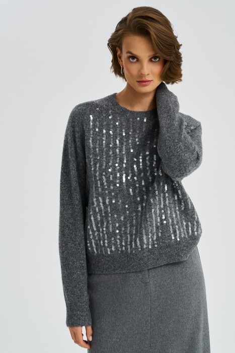 джемпер с пайетками 786404003 фотография