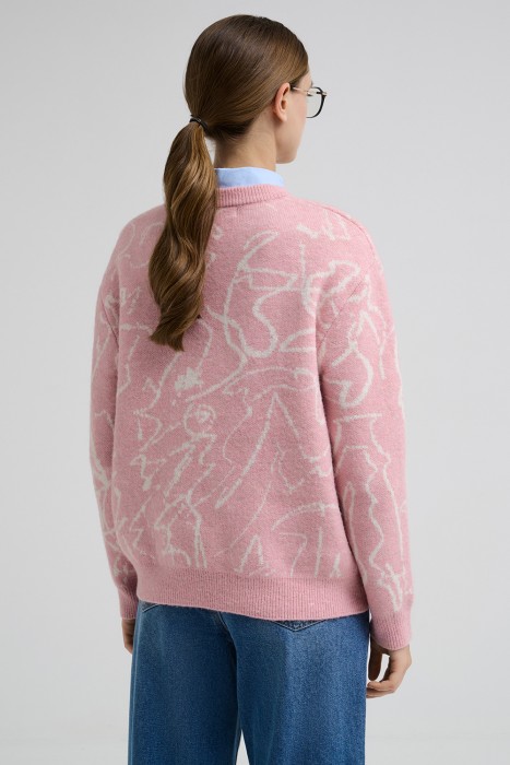 джемпер с рисунком по цене 1480 руб вид справа