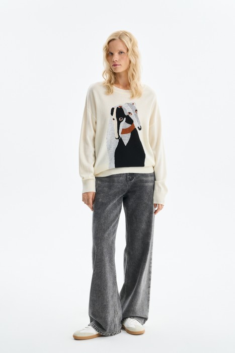 джемпер с рисунком из россии вид сбоку