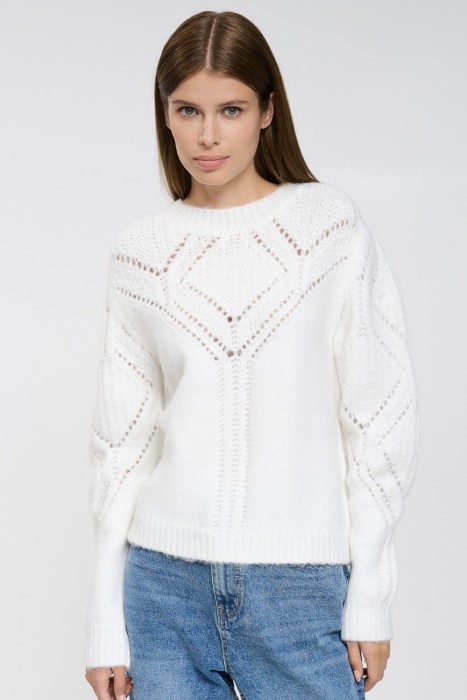 джемпер с узором от бренда снежная королева вид слева