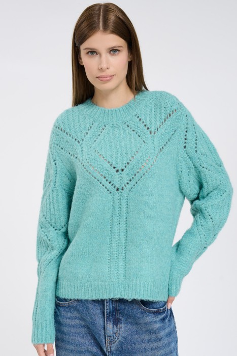 джемпер с узором от бренда снежная королева вид слева