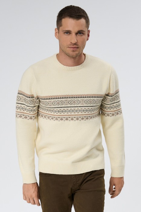 джемпер с узором от бренда снежная королева вид слева