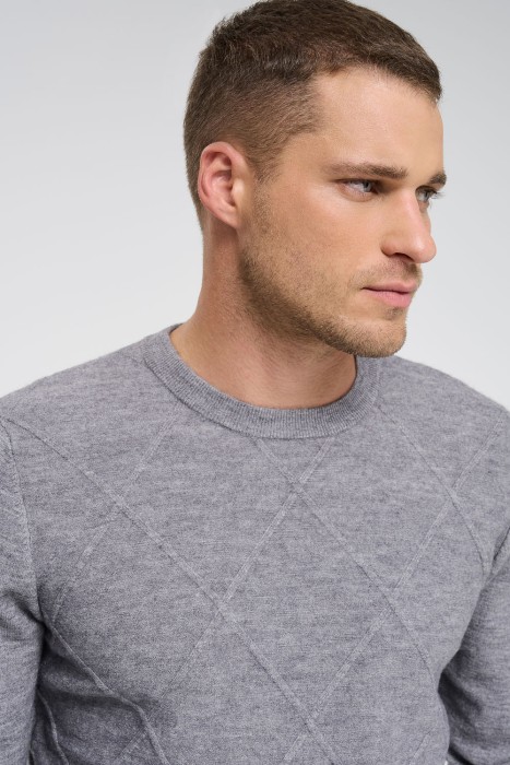 джемпер с вязаным рисунком из россии вид сбоку