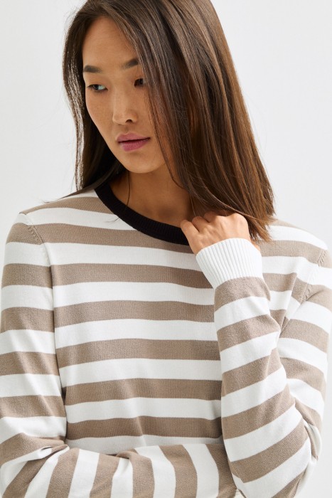 джемпер в полоску из россии вид сбоку