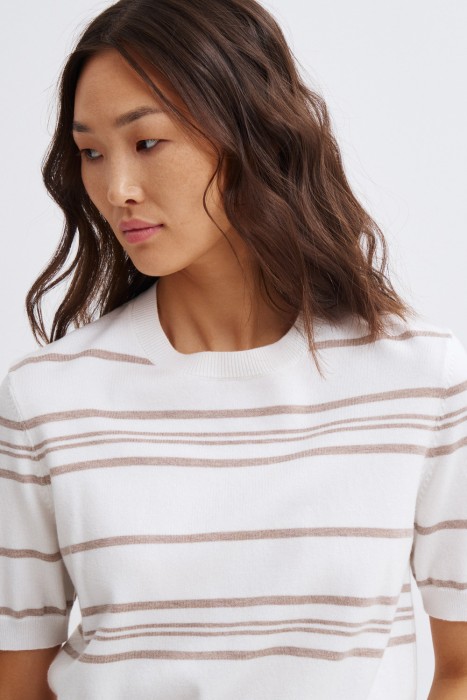 джемпер в полоску из россии вид сбоку