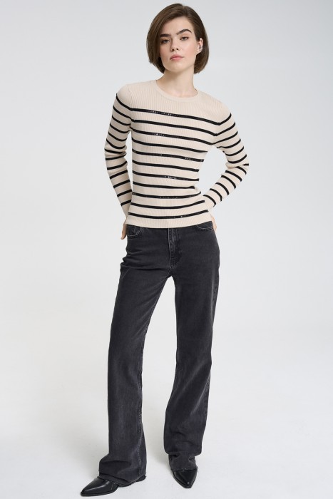 джемпер в полоску от бренда снежная королева вид слева