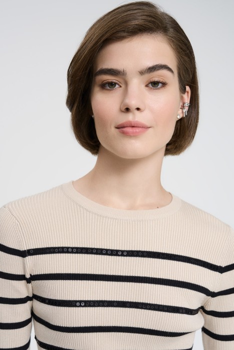 джемпер в полоску из россии вид сбоку