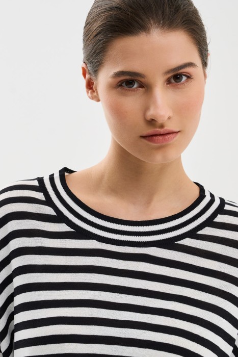 джемпер в полоску из россии вид сбоку