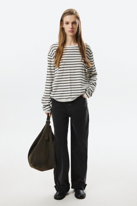 джемпер в полоску из россии вид сбоку