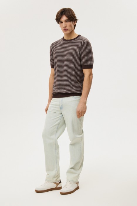 джемпер в полоску от бренда снежная королева вид слева